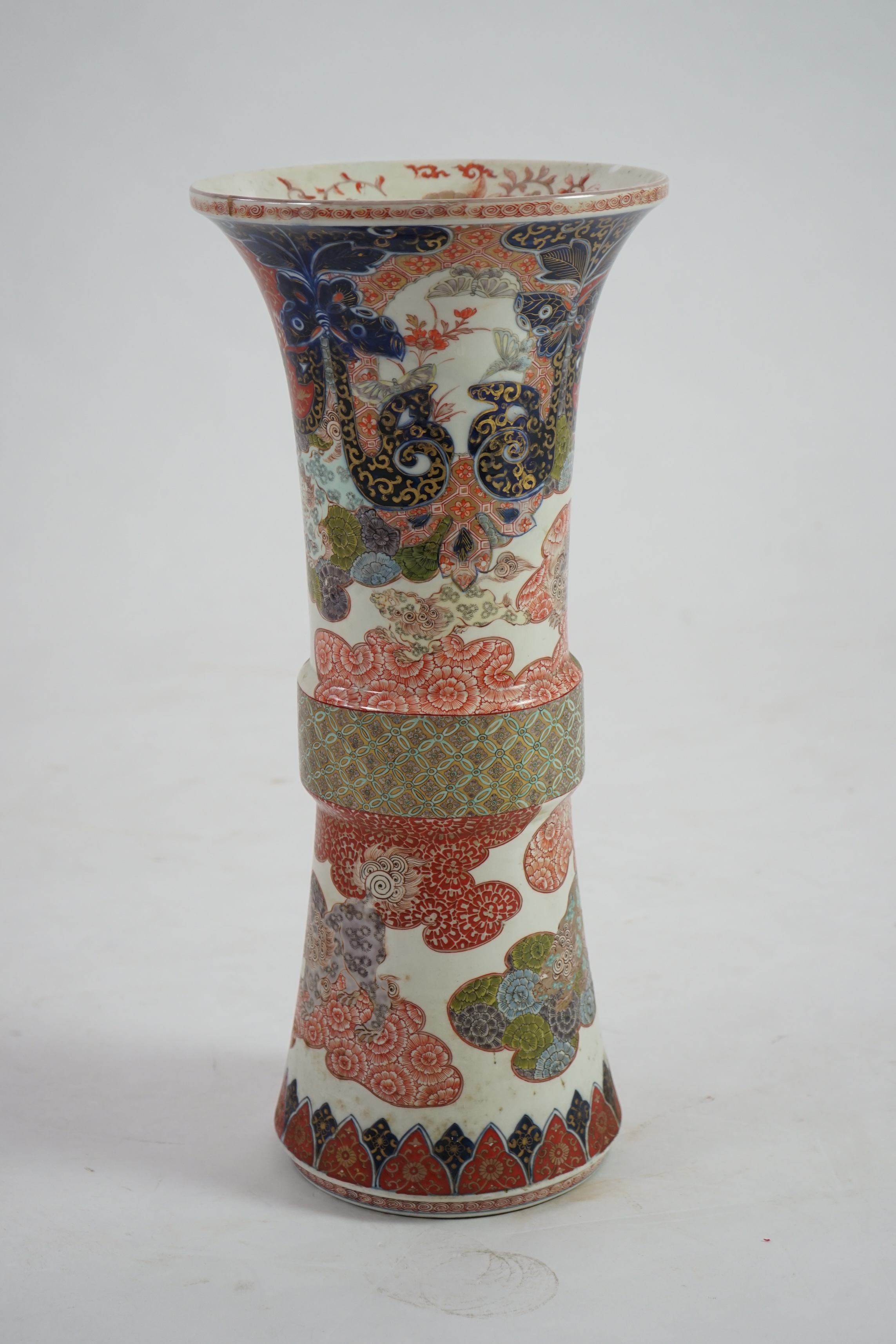 A large Japanese Imari floor standing vase, c.1900